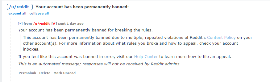 Ban Message